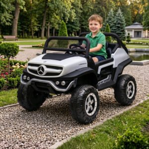 Mercedes Unimog 24v 2 stoel Zilvergrijs